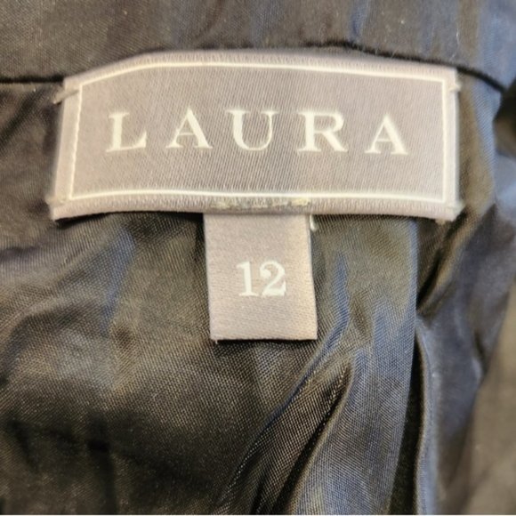 SOLD - Floral Rose Print Maxi Dress/Gown with Full Skirt and Trail. Open Back - Picture 8 of 12